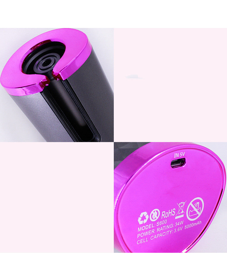 Rechargeable Automatic Hair Curler Women Portable Hair Curling Iron LCD Display Ceramic Curly Rotating Curling Wave Styler